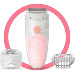 Braun Silk-épil 5-620 Nass- und Trockenanwendung Epilierer mit 4 Extras, inklusive Rasieraufsatz
