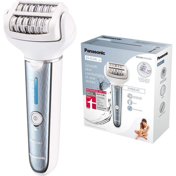 Panasonic ES-EL2A-A503, Epiliergerät Damen, Wet & Dry, mit Licht (LED), erweiterbares Zubehör, blau – Bild 5