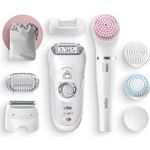 Braun Silk-épil 7-875 SensoSmart Beauty Set mit Gesichtsreinigungsbürste und Trimmeraufsatz weiß/silber