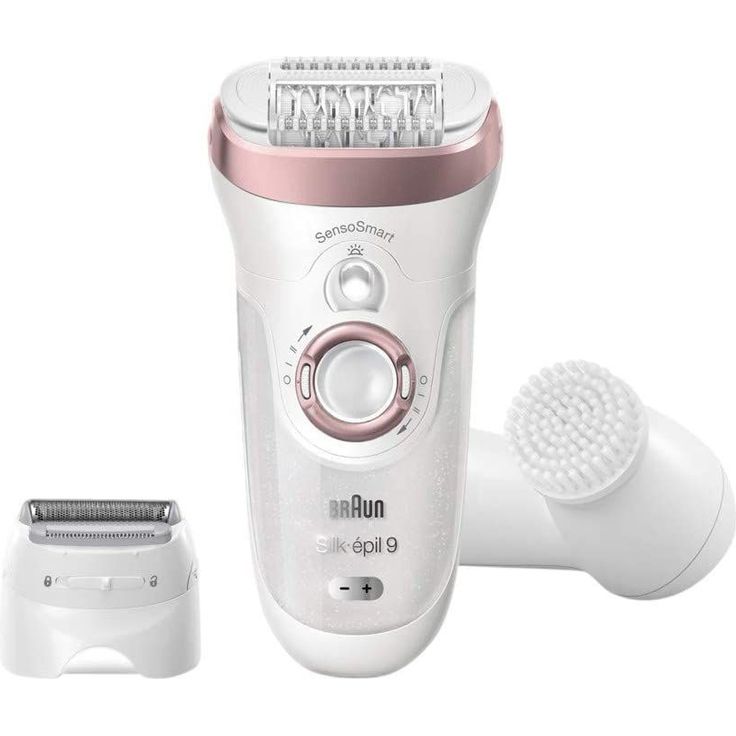 Braun Silk-épil 9-880 SensoSmart Epilierer Nass- und Trockenanwendung inkl. Gesichtsreinigungsbürste und Aufsatz für sensible Bereiche roségold