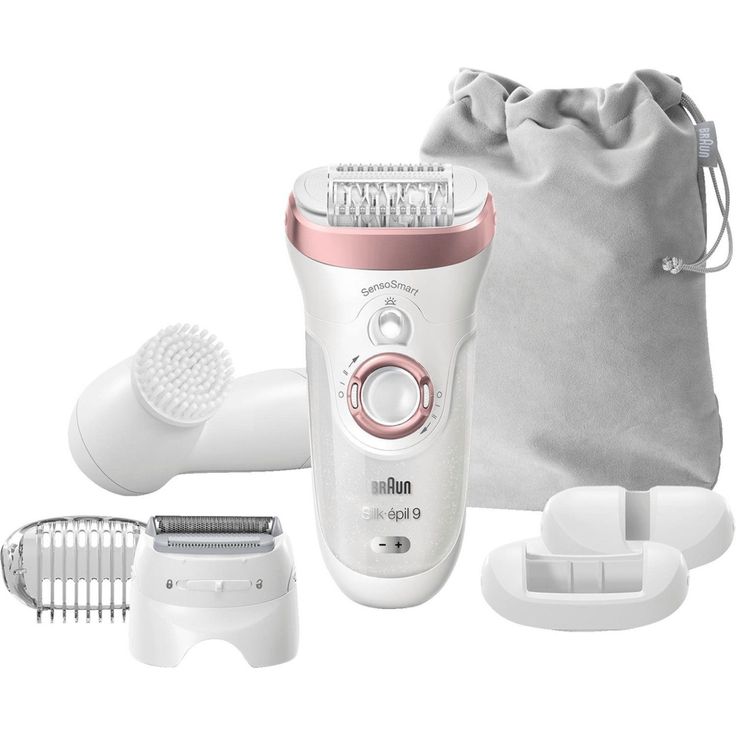 Braun Silk-épil 9-880 SensoSmart Epilierer Nass- und Trockenanwendung inkl. Gesichtsreinigungsbürste und Aufsatz für sensible Bereiche roségold – Bild 2