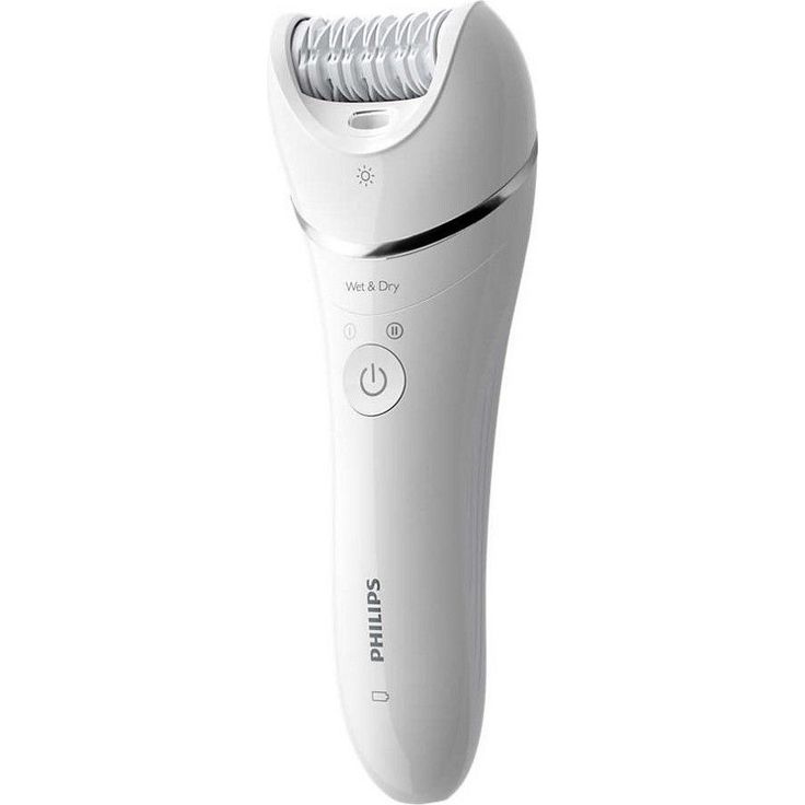 Philips Series 8000 Satinelle Advanced BRE700/00 OptiLight Technologie 2 Geschwindigkeitsstufen Nass- und Trockenanwendung weiß
