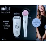 Braun Silk-épil 7 SES 7-775BS Beauty Set Wet&Dry Epilierer 50 Minuten Betriebszeit 40 Pinzetten inkl. FaceSpa Gesichtsepilierer mit 3 Bürstenaufsätzen