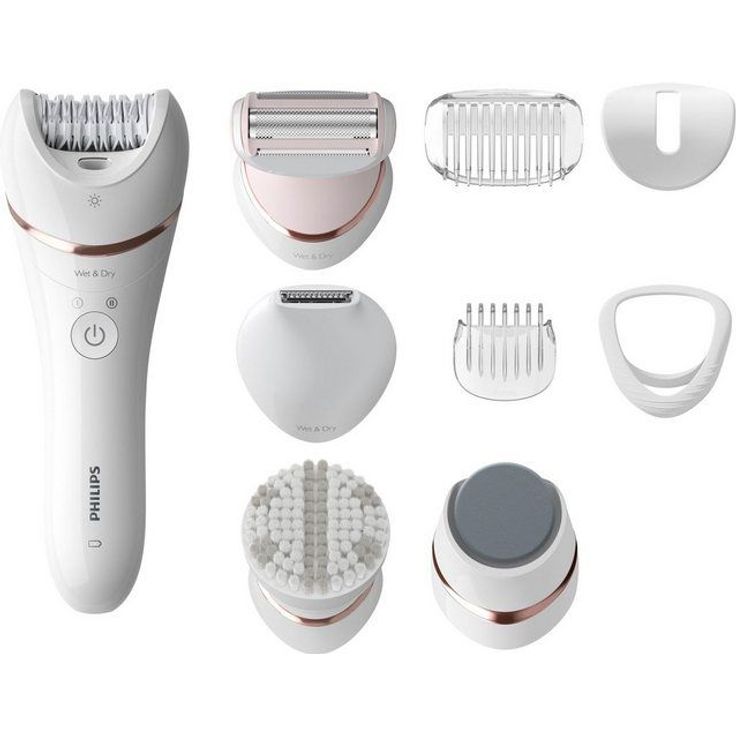 Philips Epilierer Series 8000 BRE740-10, Aufsätze: 8 St., Leistungsstarke Epilation