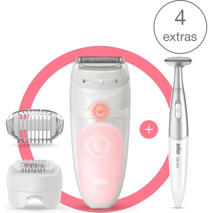 Braun Silk-épil 5-820 Wet & Dry Epilierer mit 4 Extras, einschließlich Bikinitrimmer