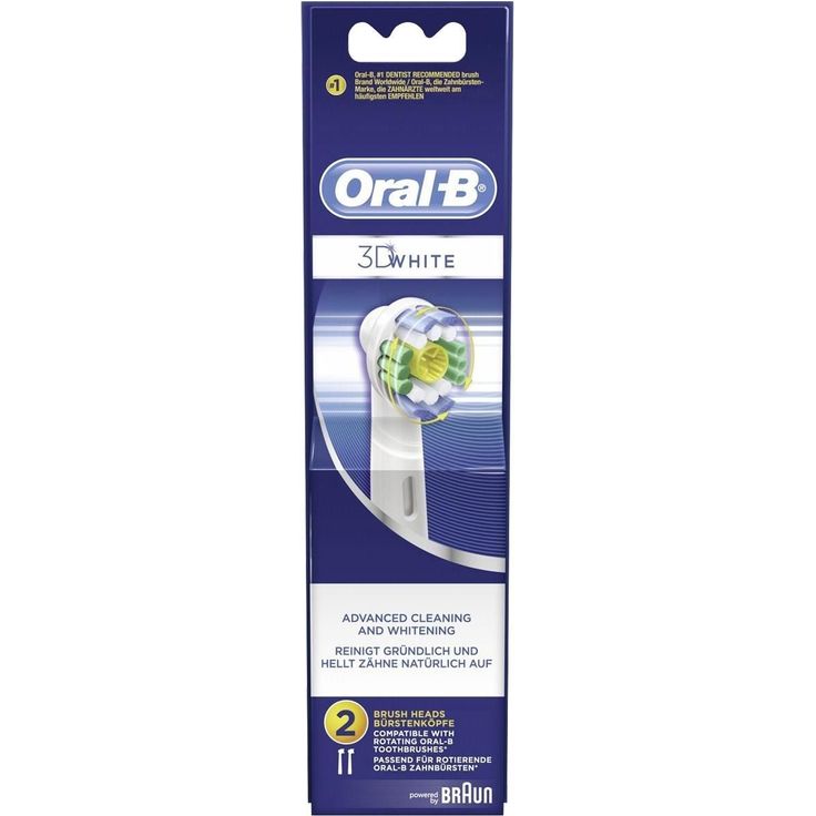 Oral-B 3D White Aufsteckbürsten für weißere Zähne, 2er-Pack – Bild 2