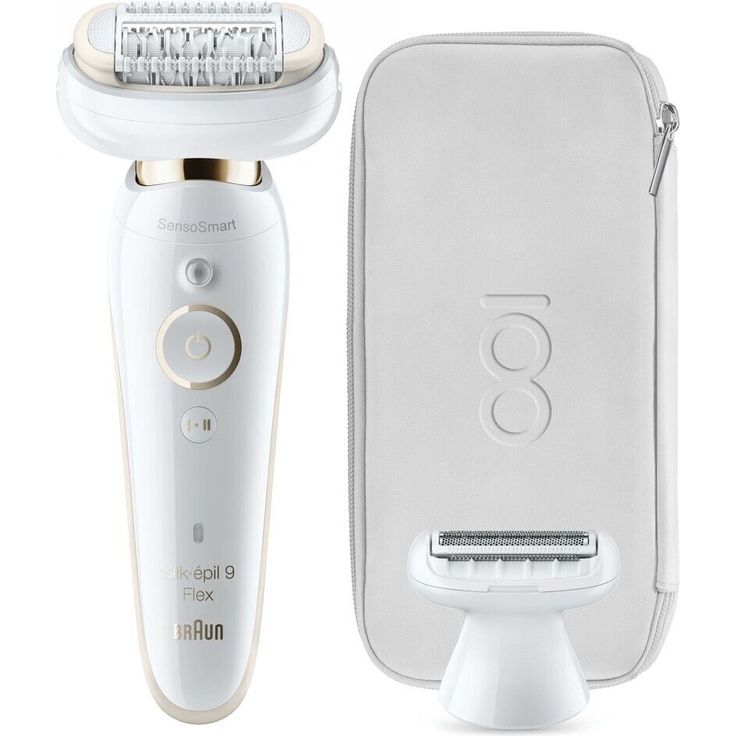 Braun Silk-épil 9 Flex 100 Jahre Design Edition Nass- und Trockenanwendung flexibler Epilierkopf 50 Minuten Akkulaufzeit inkl. Design-Etui, Trimmeraufsatz weiß, gold – Bild 1