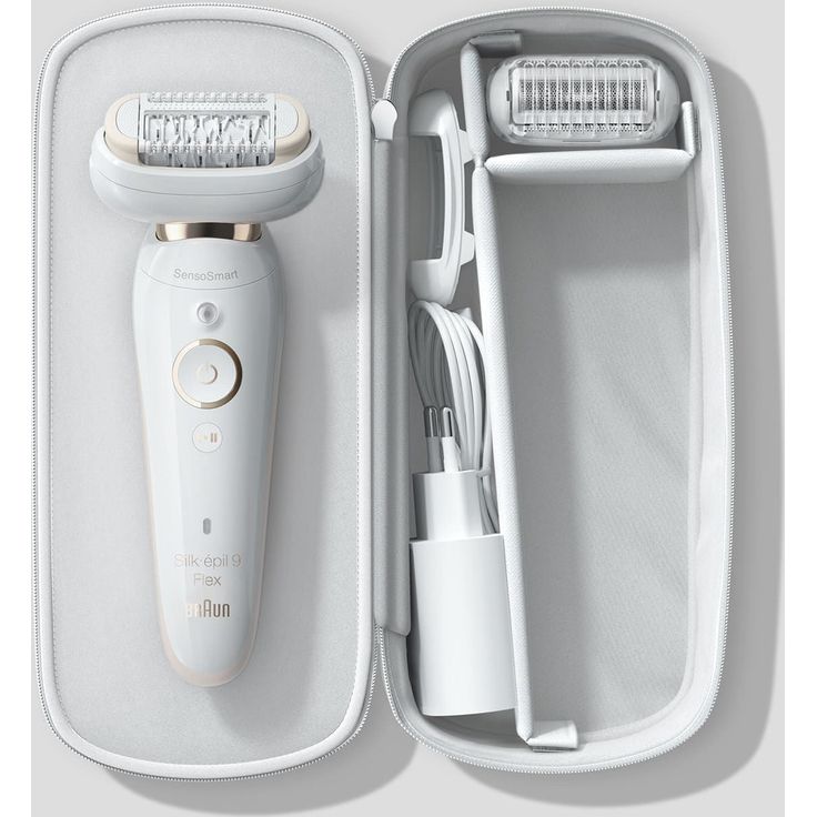 Braun Silk-épil 9 Flex 100 Jahre Design Edition Nass- und Trockenanwendung flexibler Epilierkopf 50 Minuten Akkulaufzeit inkl. Design-Etui, Trimmeraufsatz weiß, gold – Bild 2