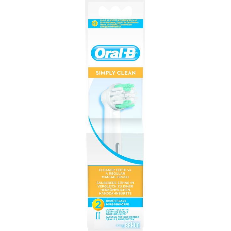 2x Oral B Simply Clean Aufsteckbürsten