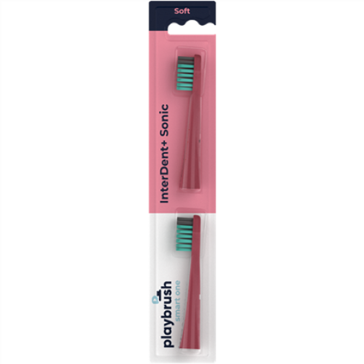 Playbrush Smart One Ersatzbürstenköpfe coral 2 St., Schalltechnologie, für eine schonende Zahnreinigung 