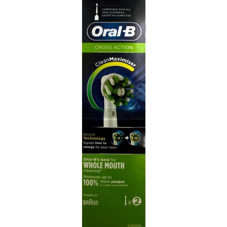 Oral-B CrossAction Aufsteckbürsten weiß 2er-Pack