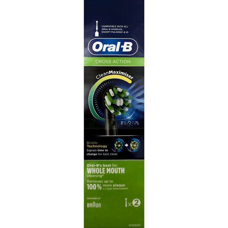 Oral-B CrossAction Aufsteckbürsten schwarz 2er-Pack