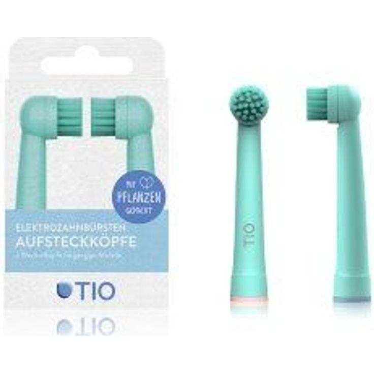 TIO Aufsteckköpfe Tiomatik V01 Gletscher - Koralle Zahnbürstenkopf 2 Stk