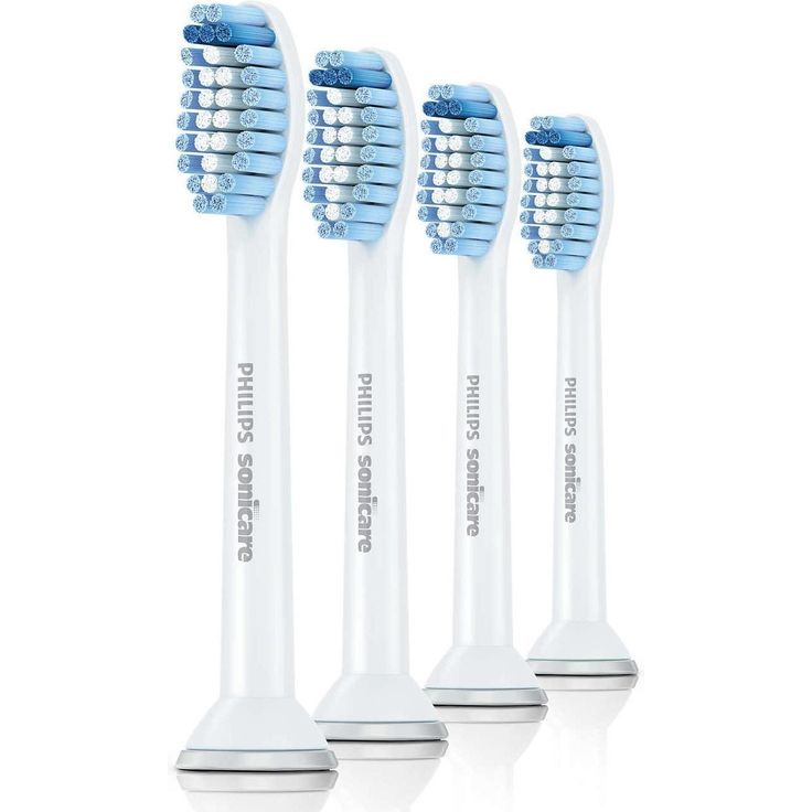 Philips Sonicare HX6054/07 Sensitive, extra weiche Borsten für empfindliche Zähne & Zahnfleisch, 4er-Pack, weiß