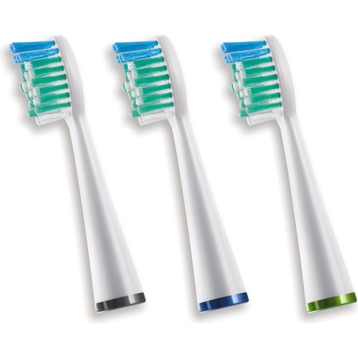 Waterpik 3er-Pack SRRB-3E SENSONIC Aufsteckbürsten Standard Ersatzbürsten für SR-1000 und SR-3000