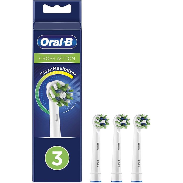Oral-B CrossAction CleanMaximiser mit Indikatorborsten, 3er-Pack, weiß – Bild 2