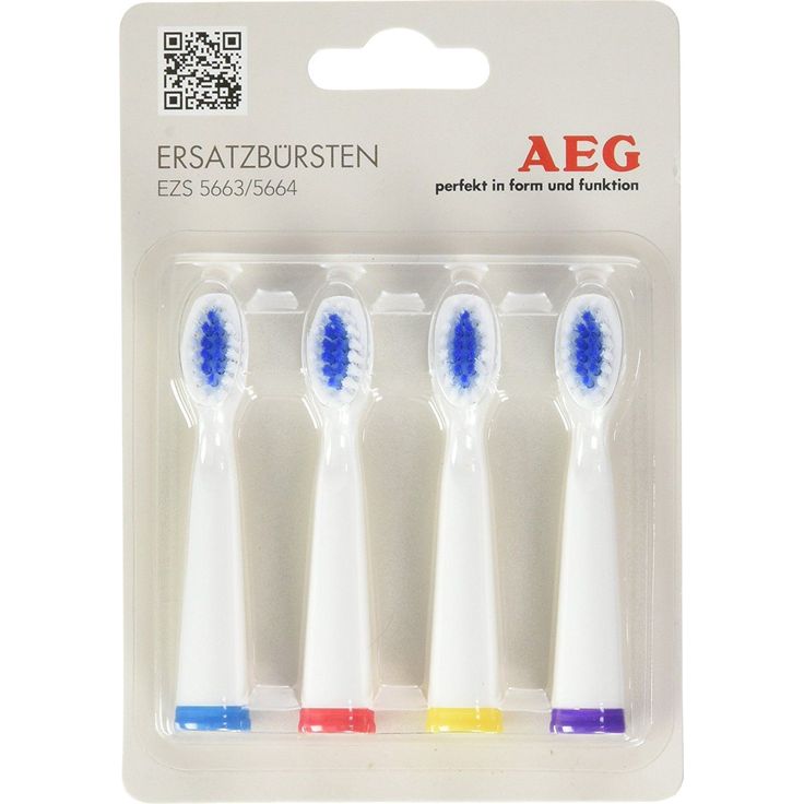 AEG EZB 5663/5664 4er Blister Ersatzzahnbürsten, für Schallzahnbürsten von AEG