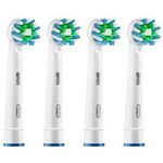 Oral-B CrossAction Aufsteckbürsten mit Bakterienschutz, Verhindert bakterielles Wachstum auf den Borsten, 3+1er-Pack