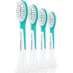Philips Sonicare HX6044/33 for Kids, ab 7 Jahren, weiche Borsten für eine schonende Reinigung, 4er-Pack, weiß-türkis