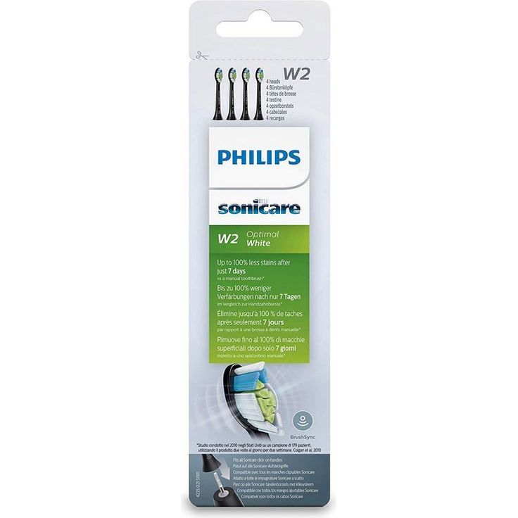 Philips Sonicare HX6064/11 Optimal White 4er-Pack, Schalltechnologie, für weißere Zähne, schwarz – Bild 2