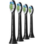Philips Sonicare HX6064/11 Optimal White 4er-Pack, Schalltechnologie, für weißere Zähne, schwarz