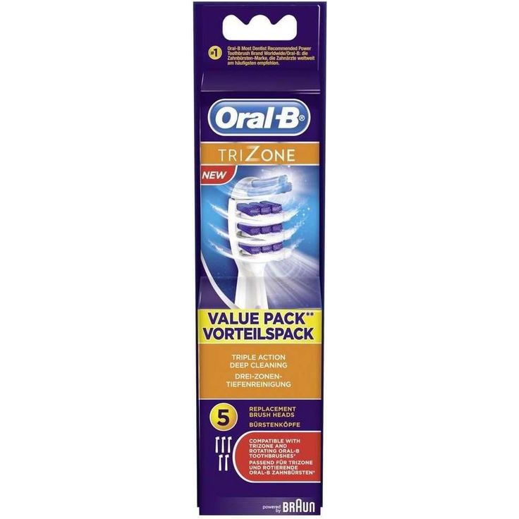 Oral-B TriZone Aufsteckbürsten, mit innovativer 3-Zonen-Tiefenreinigung, 5er-Pack – Bild 3