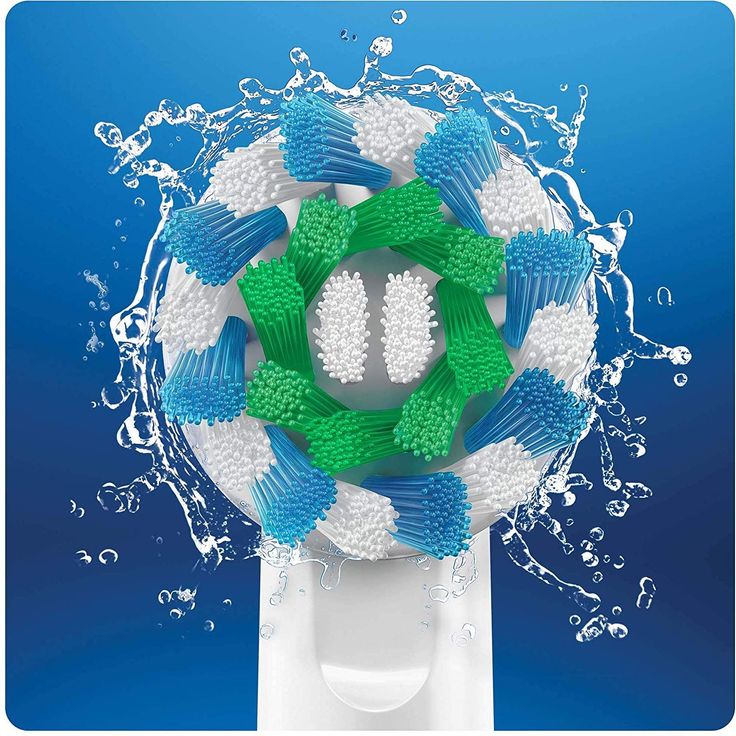 Oral-B CrossAction Aufsteckbürsten, mit Bakterienschutz, Verhindert bakterielles Wachstum auf den Borsten, 5er-Pack – Bild 2