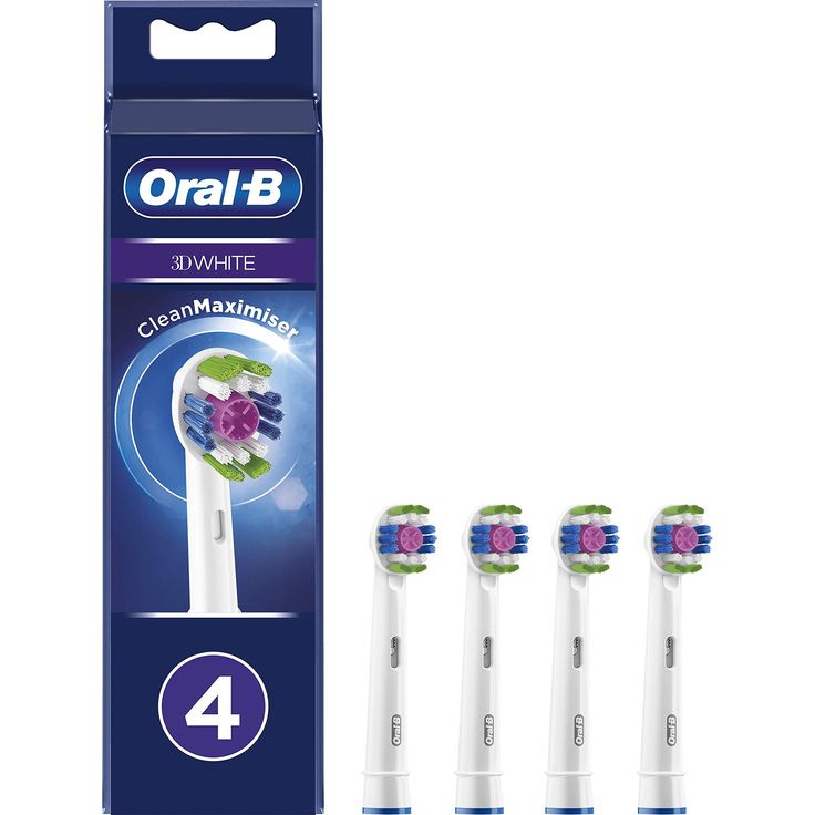 Oral-B 3D White Ersatzbürsten mit Cleanmaximiser Technologie 4er-Pack