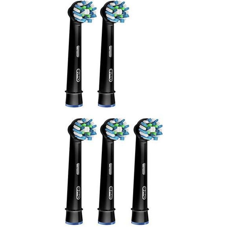 Oral-B CrossAction Black Edition Aufsteckbürsten, Borsten im 16-Grad Winkel für eine überlegene Reinigung, 5er-Pack, schwarz – Bild 2