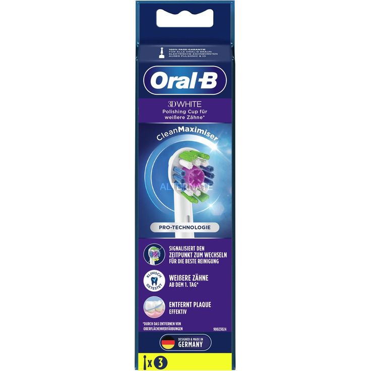 Oral-B 3D White CleanMaximiser 3er Aufsteckbürste, weiß
