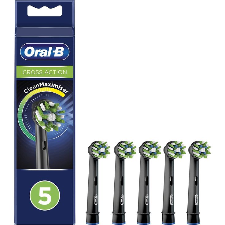 Oral-B Crossaction Ersatzbürsten schwarz Edition mit Cleanmaximiser Technologie