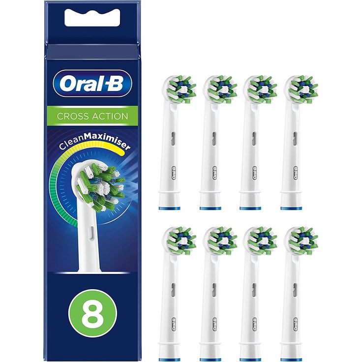 Oral-B CrossAction CleanMaximiser mit Indikatorborsten, 8er-Pack, weiß – Bild 2
