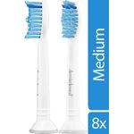 Demirdental 8er-Pack Aufsätze für Philips Sonicare Ersatzbürsten ProResults, Medium Bürstenköpfe, HX6018 