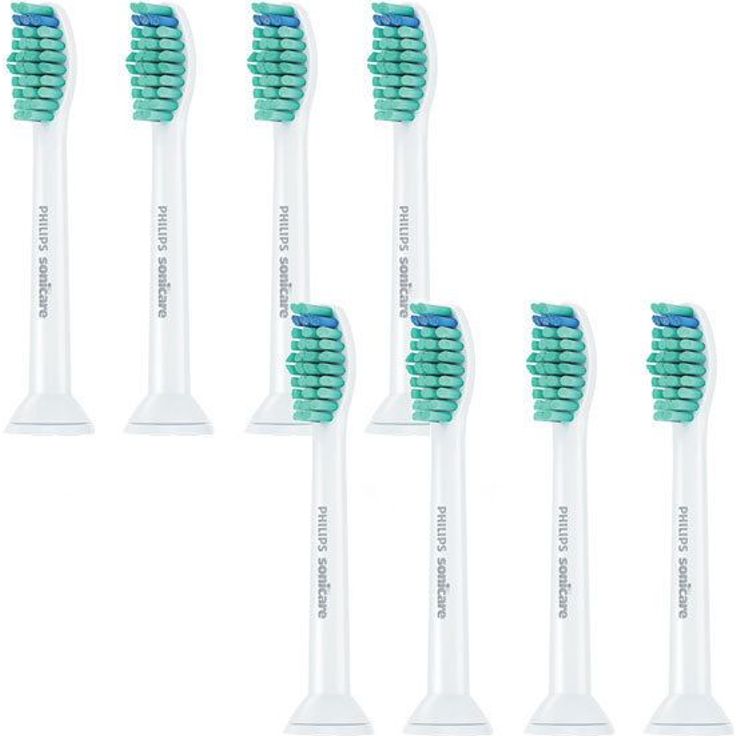 Philips Sonicare HX6018/07 ProResults, bis zu 2x mehr Plaqueentfernung, 8er-Pack, weiß – Bild 1