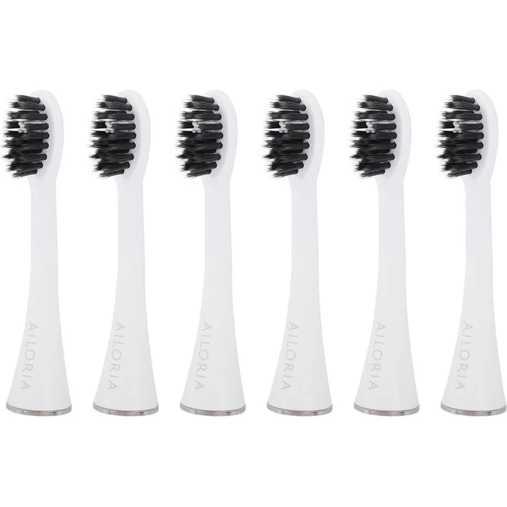 Ailoria Shine Bright Replacement Ailoria Shine Bright Replacement Charcoal Ersatzbürstenköpfe Weiß 6er Set Elektrische Zahnbürste 1.0 pieces