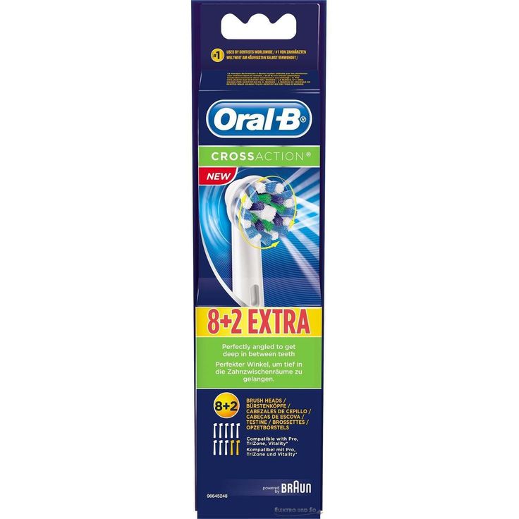 Oral-B CrossAction Aufsteckbürsten, Borsten im 16-Grad Winkel für eine überlegene Reinigung, 8er-Pack – Bild 3
