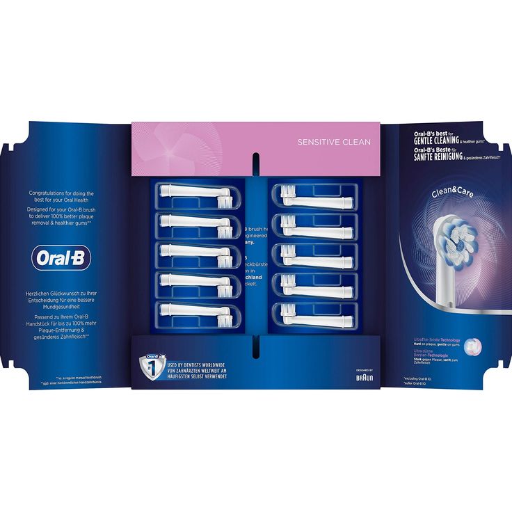 Oral-B Sensitive Clean Aufsteckbürsten für Unsere Sanfteste Reinigung, 10 Stück – Bild 1
