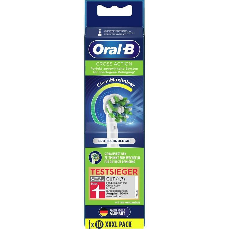 Oral-B CrossAction CleanMaximiser 10er Aufsteckbürste, weiß – Bild 1