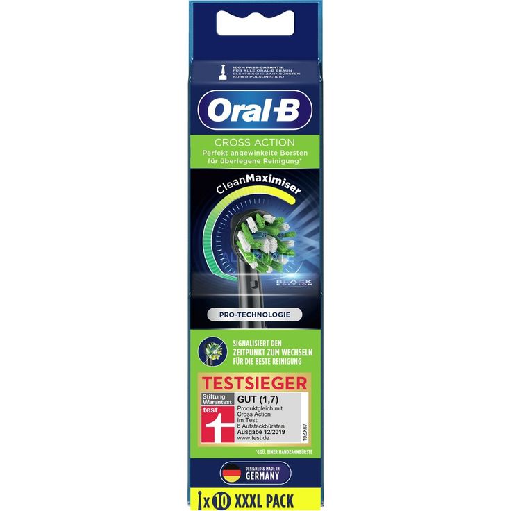 Oral-B CrossAction CleanMaximiser Black Edition 10er Aufsteckbürste – Bild 1
