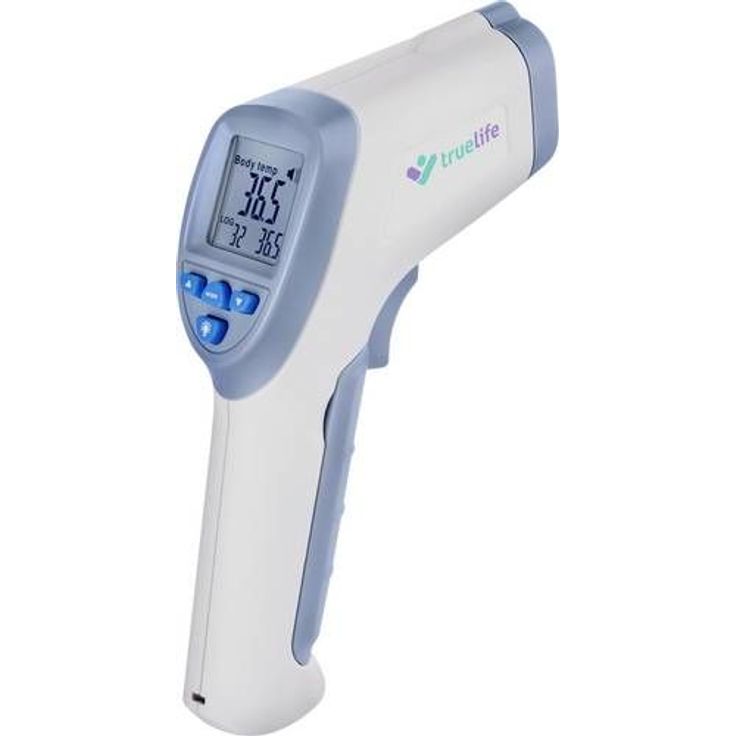 Truelife CARE Q7 Blue Infrarot Fieberthermometer für kontaktlose kontaktlose Messung an der Stirn & Schläfe