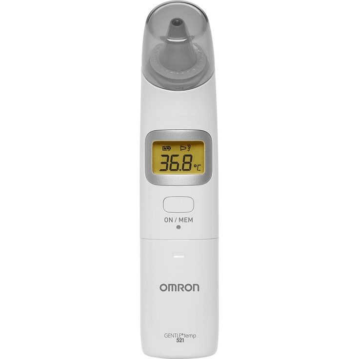 Omron Gentle Temp 521 3 in 1, zur Messung am Ohr, inkl. Schutzkappen, akustischer Signalton, zum Messen von erhöhter Körpertemperatur 