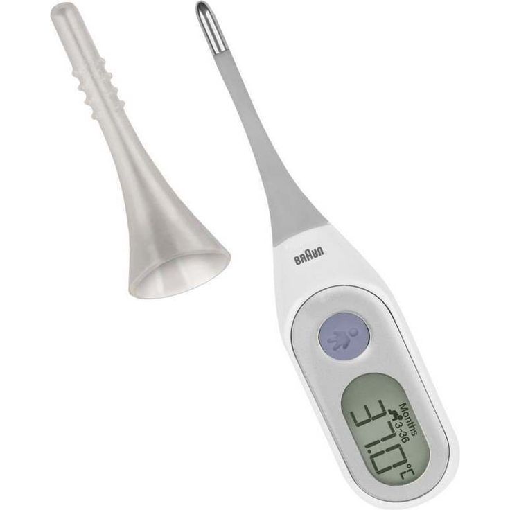 Braun Thermometer PRT 2000 Age Precision 609337, für axillare, orale, rektale Messungen, Fieberalarm, 1 speicherbare Messung, mit Digitalem Display