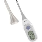 Braun Thermometer PRT 2000 Age Precision 609337, für axillare, orale, rektale Messungen, Fieberalarm, 1 speicherbare Messung, mit Digitalem Display