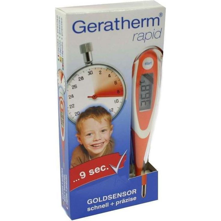 Geratherm Rapid wasserdicht, ein Speicherplatz, Messzeit ab 9 Sekunden, zum Messen von erhöhter Körpertemperatur  – Bild 2