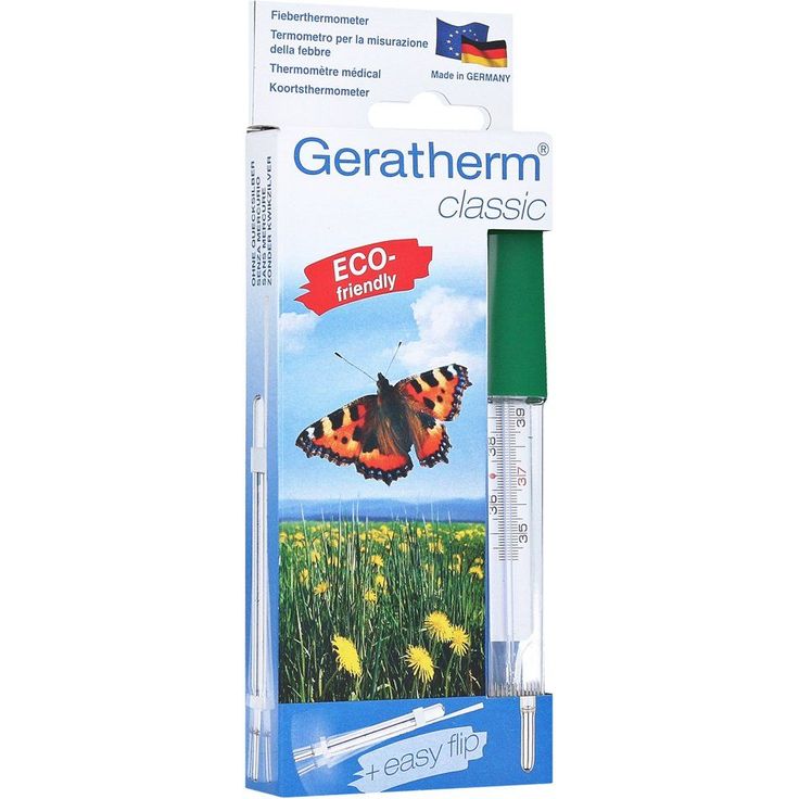Geratherm classic m.easy flip in HFS, für orale, rektale & axillare Messung, zum Messen von erhöhter Körpertemperatur 