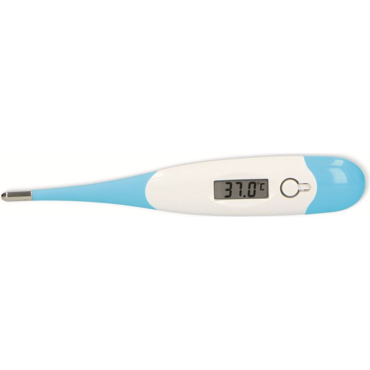 Digitales Fieberthermometer ALECTO, BC-19BW, Fieberalarm, orale, rektale & axillare Messung, blau