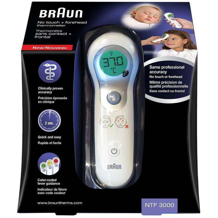 Braun NTF 3000, für Messungen an der Stirn & an der Schläfe, mit Lautlos-Modus & Fieberalarm, zum Messen von erhöhter Körpertemperatur – Bild 2