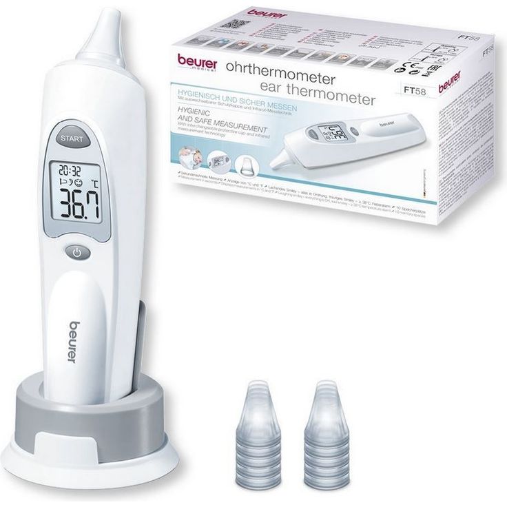 Beurer FT 58, Infrarot-Technologie, für Messungen im Ohr, akustischer Fieberalarm, zum Messen von erhöhter Körpertemperatur  – Bild 5