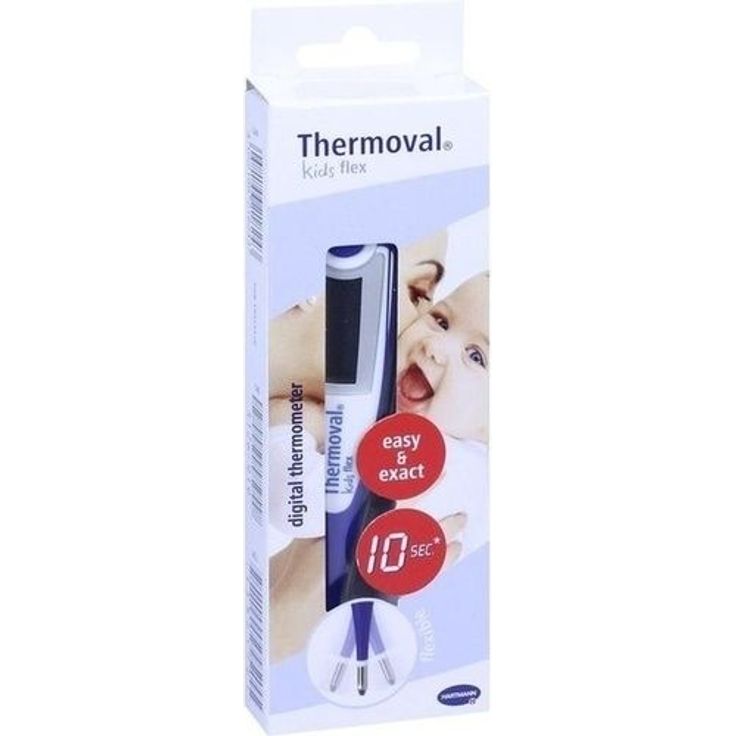 THERMOVAL kids flex digitales Fieberthermometer orale, rektale & axillare Messung, weiß, zum Messen von erhöhter Körpertemperatur 
