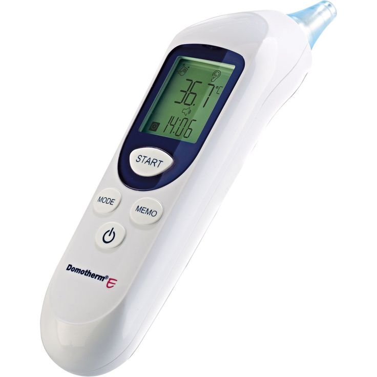 Domotherm 0875 E Infrarot Ohrthermometer ohne Schutzhüllen zur Messung der Körpertemperatur, mit Fieberalarm